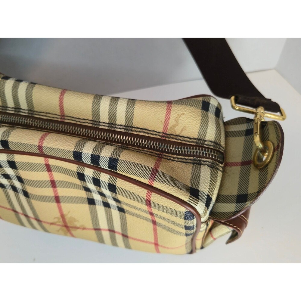Vintage Burberry Check Handbag 2 Side Pockets Rare Style - Picture 4 of 16